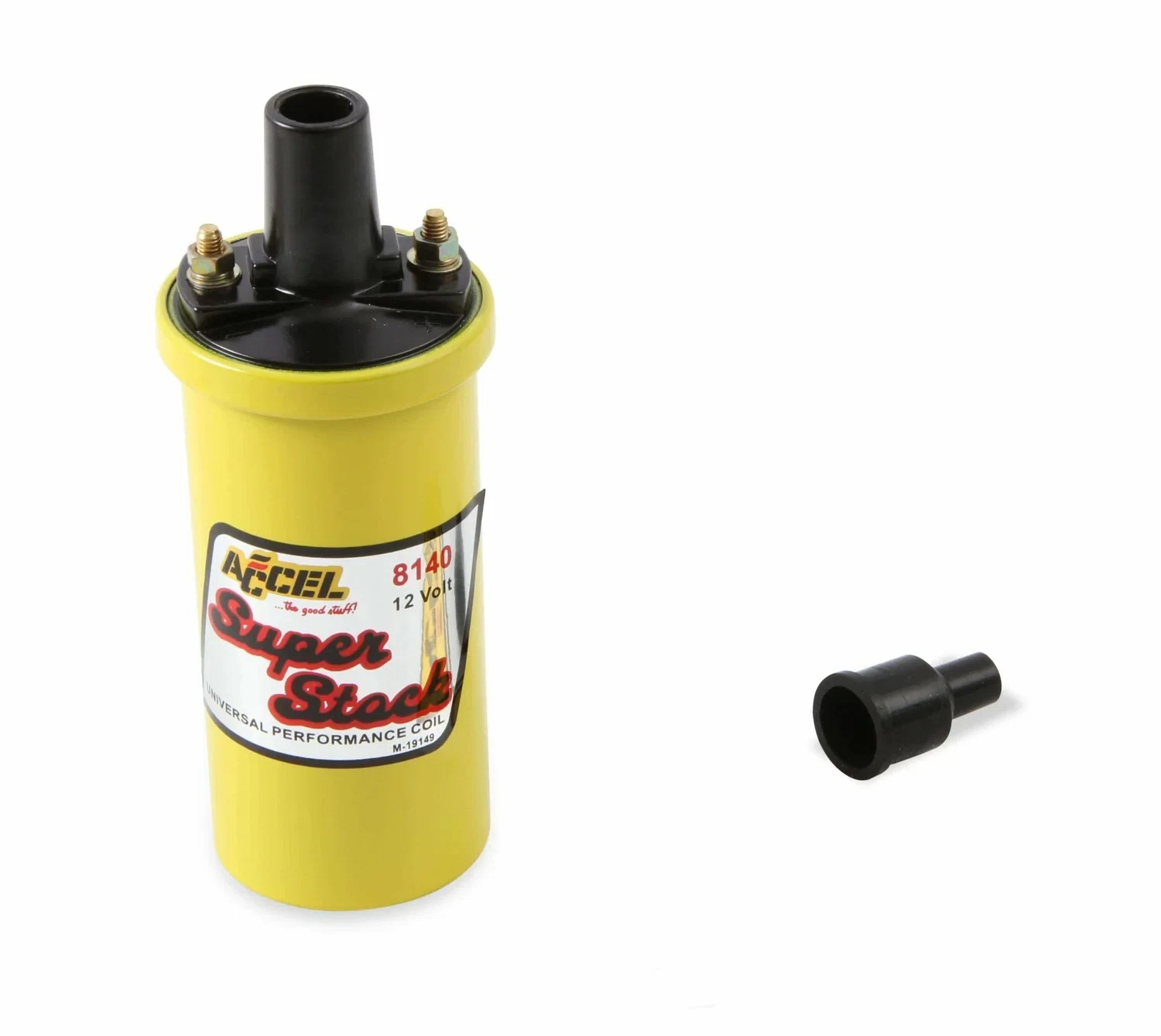 ACCEL 8140 Ignition Coil-Yellow-42000v 1.4 ohm primary-Points-good upto 6500 RPM